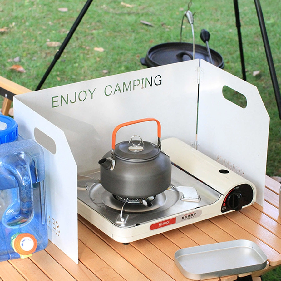 Outdoor Portable Steel Foldable Stove Windscreen Camping Stove Windshield