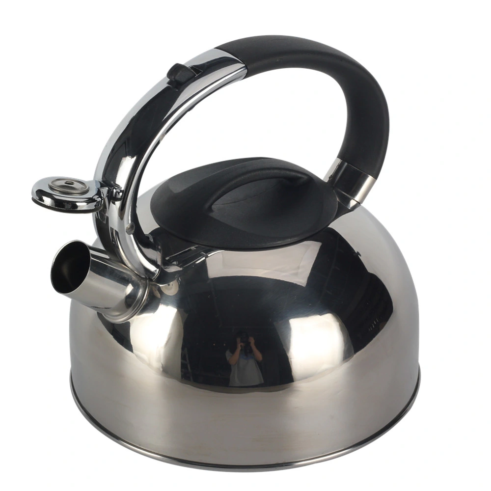 Induction Cooker and Gas Metal Camping Teapot Stainless Steel Whistling Kettle