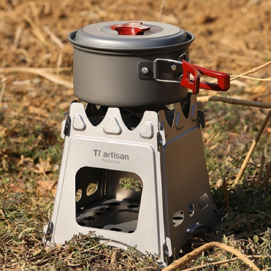 BBQ Camping Stove Wood Burning Stove Lightweight Compact Durable for Outdoor Backpacking Hiking Traveling Picnic Wyz13768