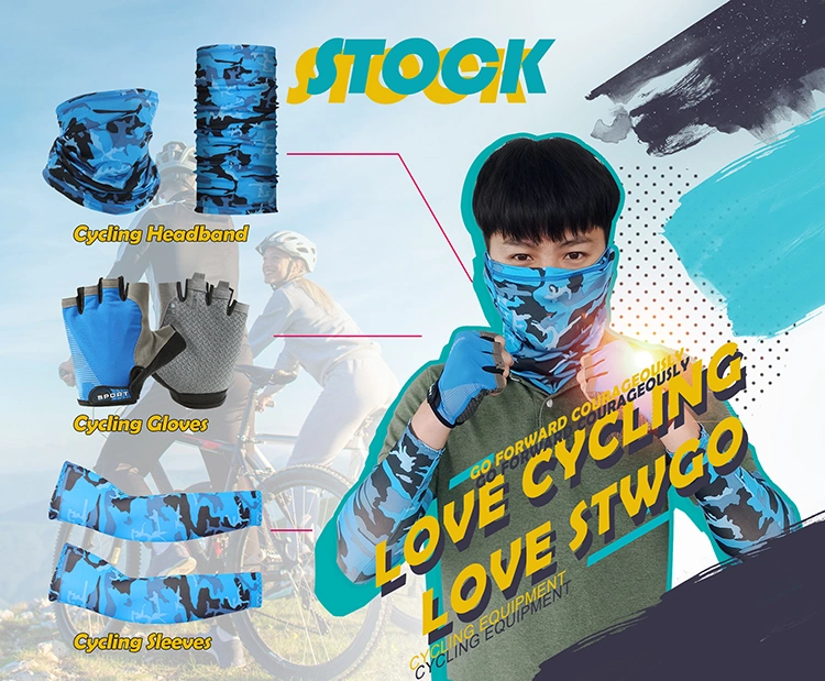 Low Price Custom Bike Wear Running Camping Cycling Windproof Safety Gear 3-in-1 Cycling Headband Gloves Sleeves Set