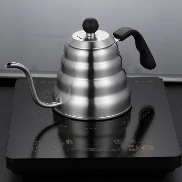 Modern Design Kitchen Camping Stainless Steel Black Coffee Pot Pour Over Coffee Kettle Tea Pot Hotel Gooseneck Kettle