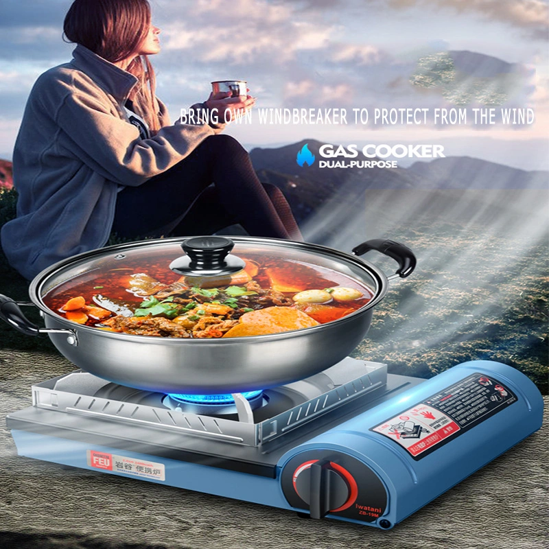 Camping Portable Lightweight High-Quality Safety Propane Butane Gas Stove with Plastic Box