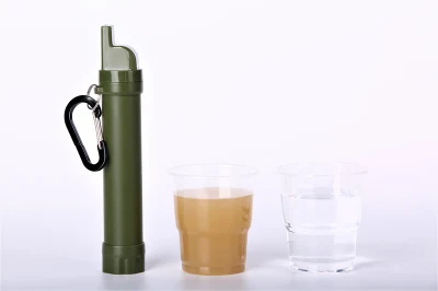Outdoor Camping Hiking Emergency Survival Portable Water Purifier Straw Personal Water Filter Straw Gear